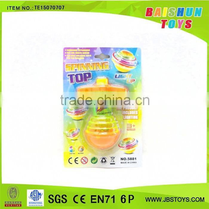 Promotion toy bouncing light up toys tornado spinning top set te15070707