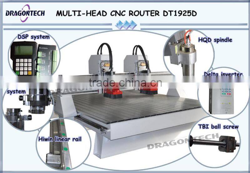 2 heads cnc milling and milling machine DT1925D