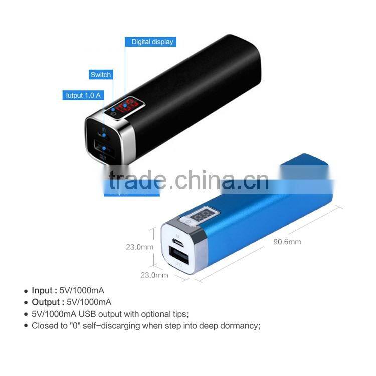 Custom Metal body universal portable power bank 2600mah for samsung
