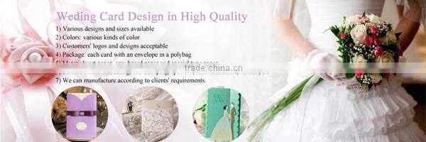 The eternal love unique romantic love paper wedding card/ elegant romantic wedding invitation card