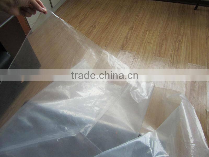 Greenhouse 80gsm100% virgin material pe tarpaulin/transparent plastic sheet/clear poly tarp
