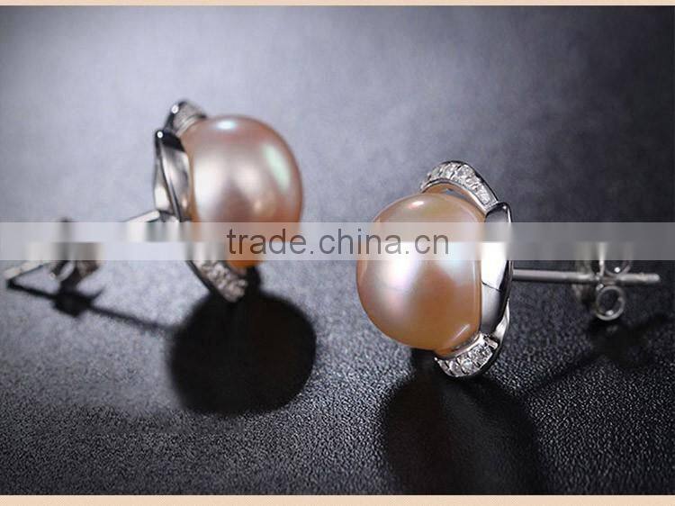 2015 Christmas cheap sterling silver rose stud earrings