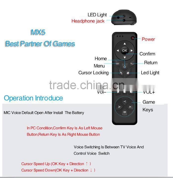 2.4G wireless fly air mouse remote C120/G64/MX3 /RC11 made in china