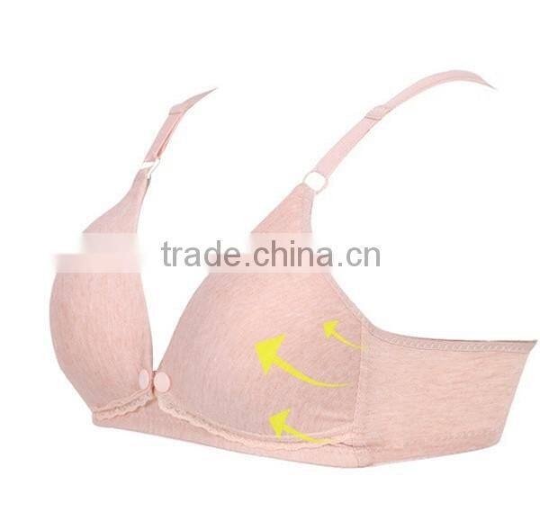 Hot Selling Mum Maternity Bras One-piece Breastfeeding Bras Open Front Button Nursing Bras