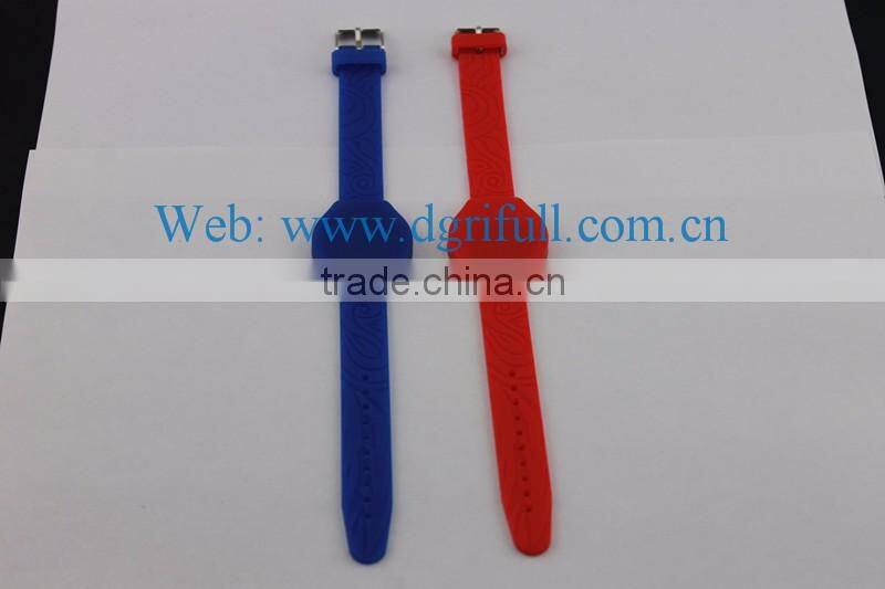 High Frequency HF justable RFID Silicone Wristband support Reading writing