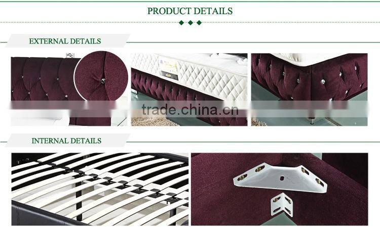 L13074 OEM ODM flat packing king size classic mattress fabric bed