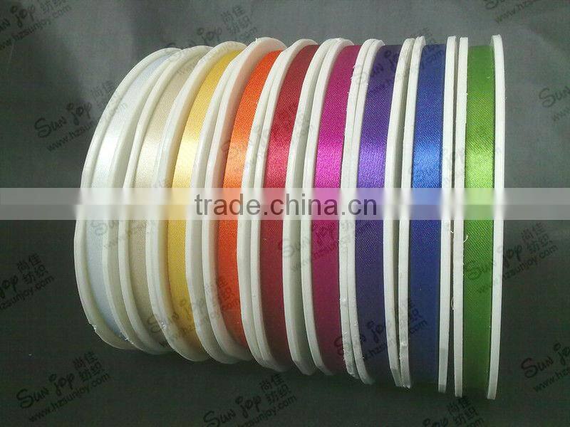 High quality 10mm slit edge polyester satin ribbon