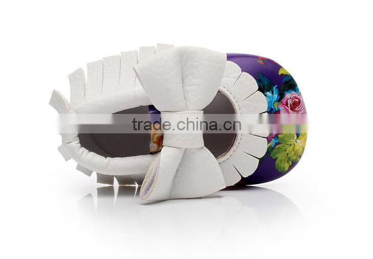 Newborn baby tassel todder shoes soft pu leather shoes