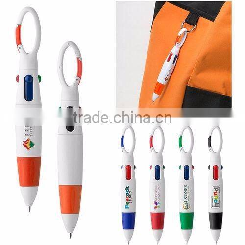 Personalized Logo Hanger Pen With Carabiner/small twist ball pen