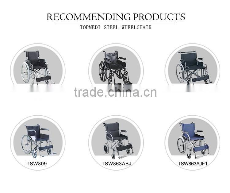 TOPMEDI steel portable medical foldable manual cheap wheelchairs price