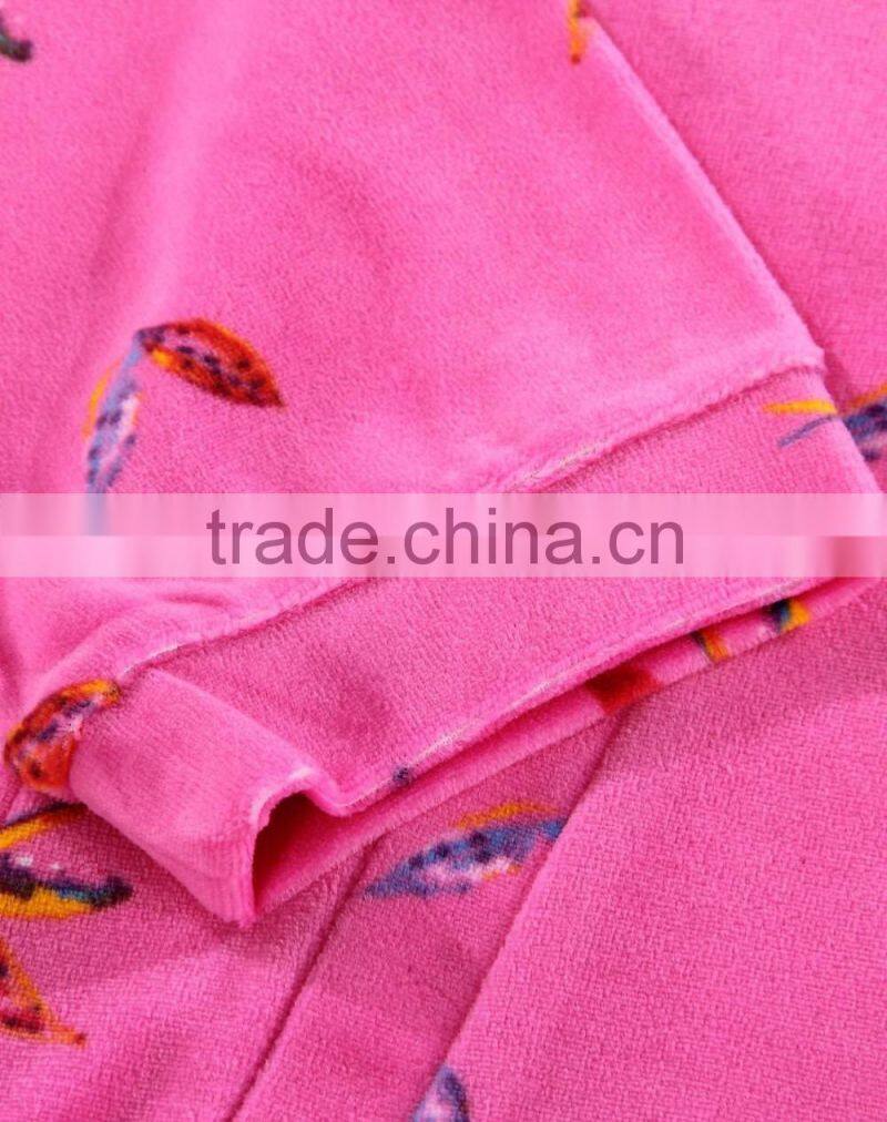 peach ladies loungewear suit bathrobe