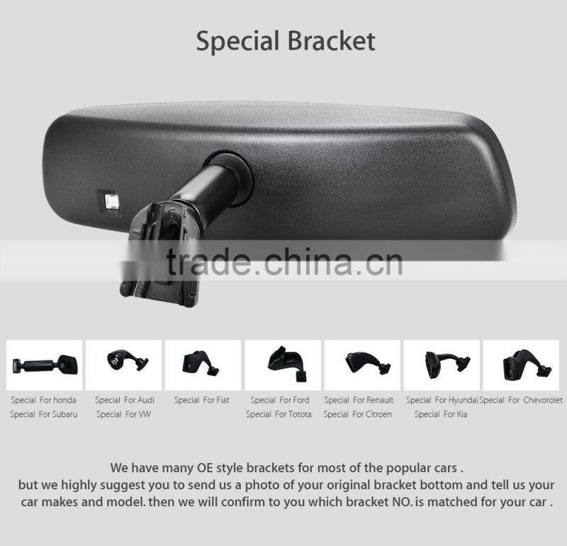 4.3inch Rearview mirror car video recorder 1080p hd dual lens car dvr camera recorder