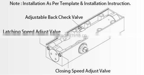 Surface mounted remote control door closer with aluminium alloy treatment