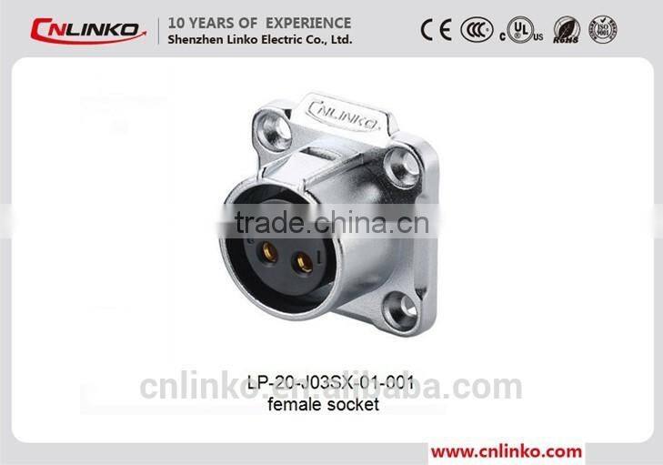 Very popular ISO9001 waterproof 3 pin plastic connectors for power