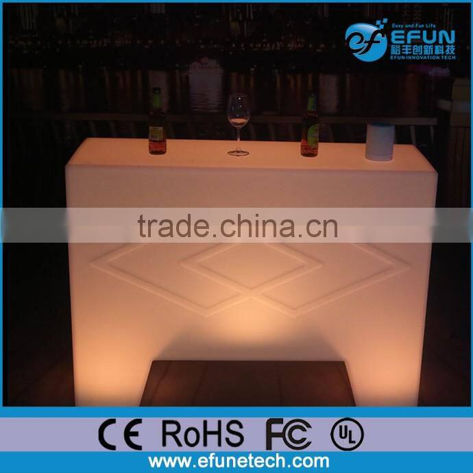 new fashion design rechargeable glowing bar furniture,restaurant illuminated light up hotel bar counter