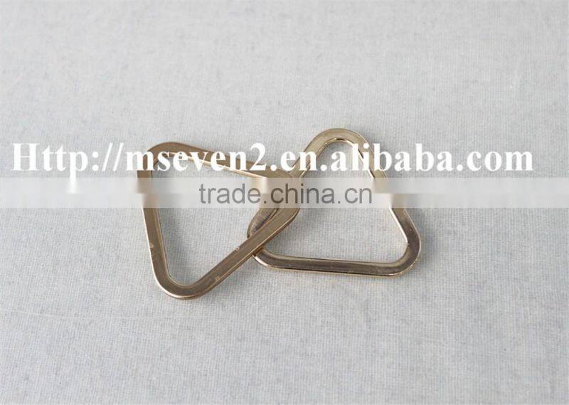 high quality 100% zinc alloy triangle textile garment metal buckles for wholesale