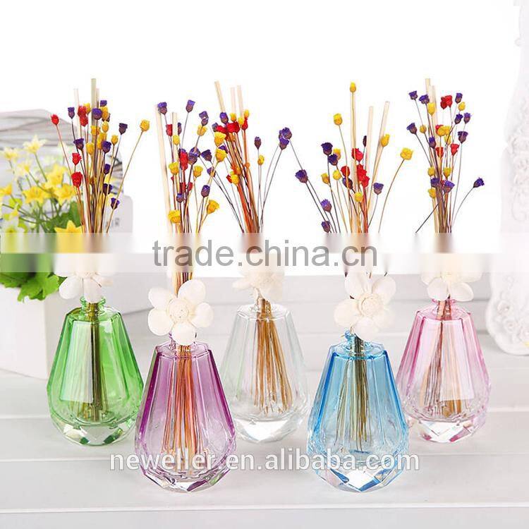 Facorable price decorative colorful jar reed diffuser with bottle
