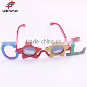 No.1 yiwu exporting commission agent wanted Cool Letter Shaped Colorful Party Eyewear