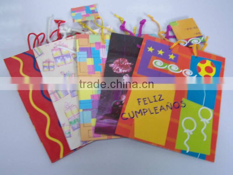 2013 wholesale beautiful and eco-friendly coated paper gift/candy bag --size22*10*24cm
