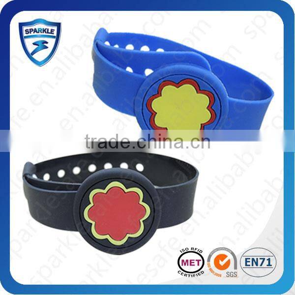 Flexible rainbow color Waterproof ABS rfid Wristband bracelet