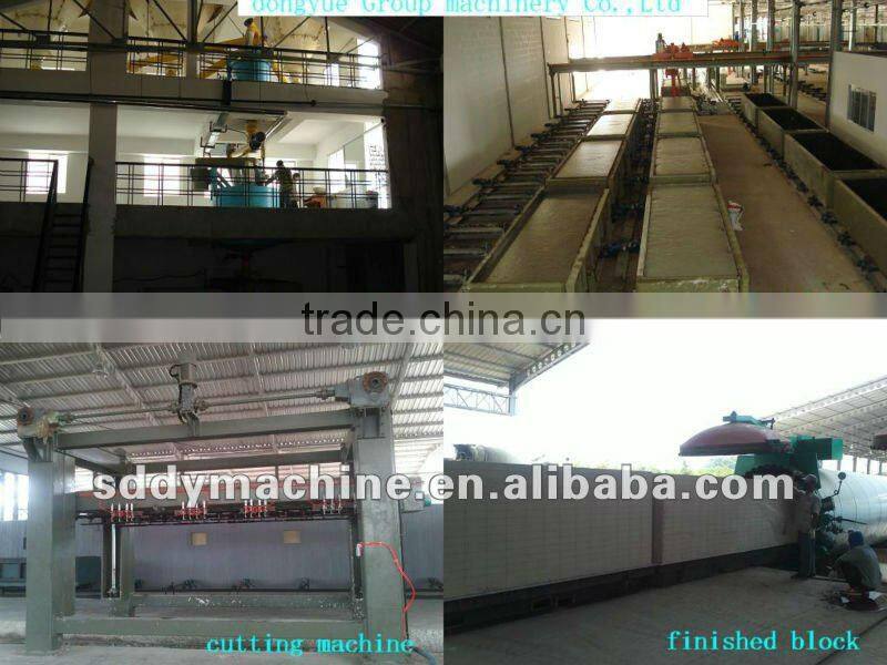 50000-300000m3 AAC brick production line for making light weight blocks (DONGYUE)
