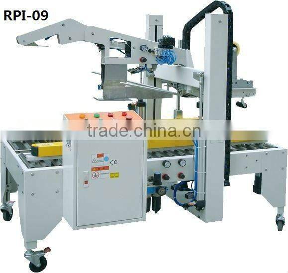 semi automatic flaps folding carton box sealing machine