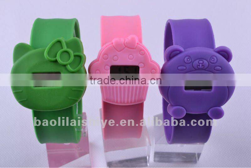 kids silicone slap digital watches