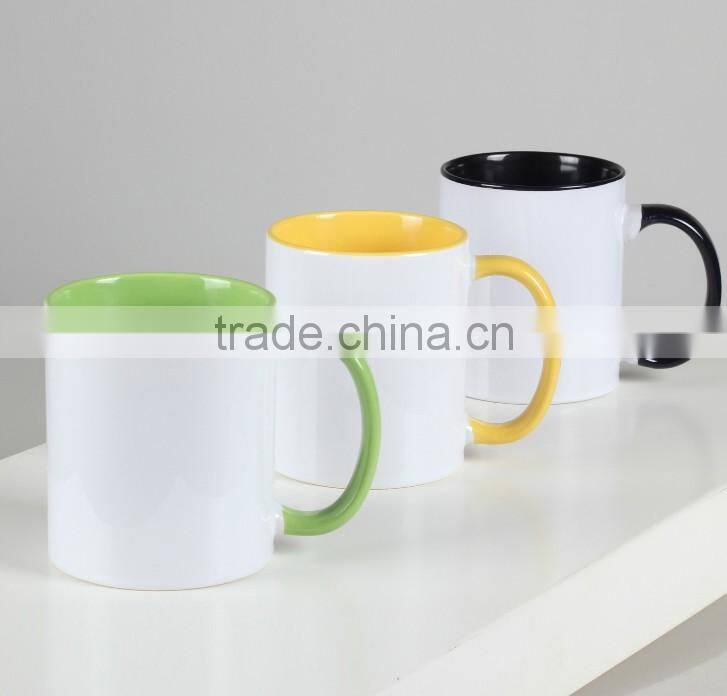 Auplex Guangdong Ceramic Sublimation Inner Colorful Mug with printing coating
