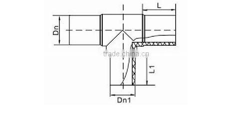 HDPE Butt Fusion Injection Equal Tee Plastic Pipe Fittings
