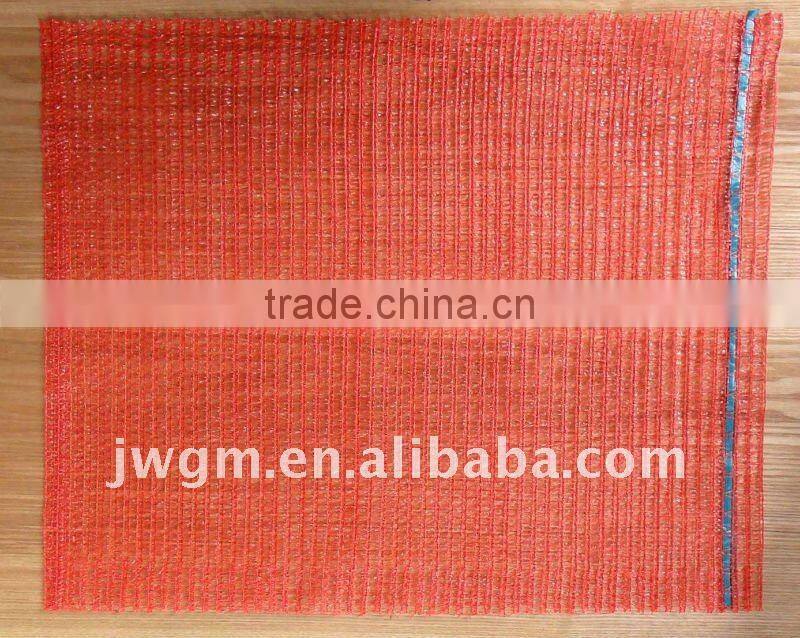 40*60CM red PE Raschel Mesh Bag.