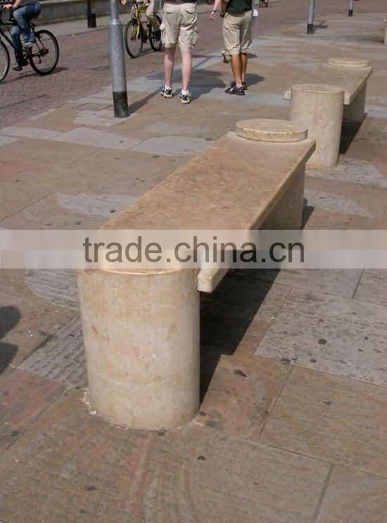 Handcarving marble bench