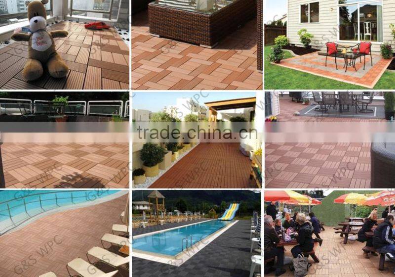 High quality wpc composite deck tiles 30x30 plastic base outdoor wpc interlock diy tile