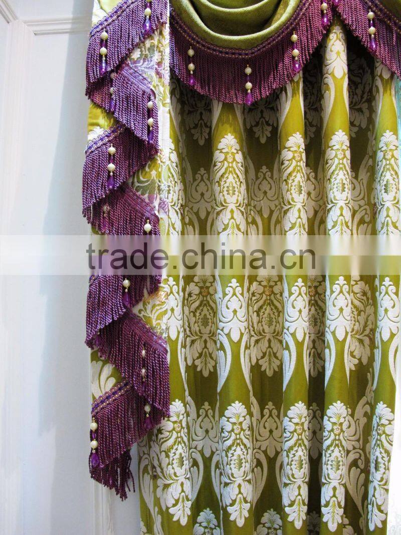 French Palace Style Polyester New Fancy High Quality Embroidery Window Curtains Embroidered Organza Fabric