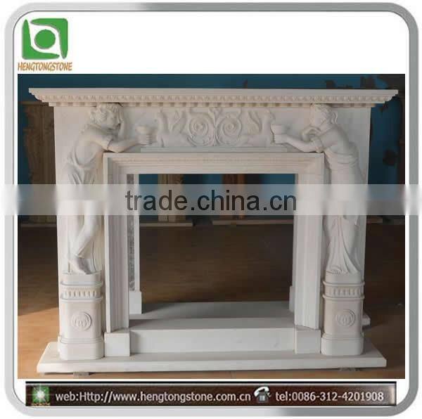 Natural White Fireplace Mantel Stone