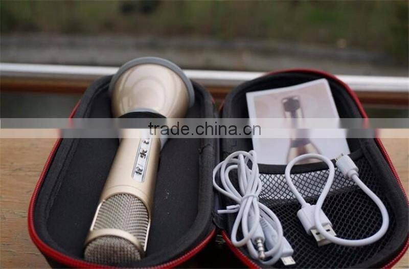 K068 KTV Portable Karaoke Mini Microphone and Bluetooth Speaker Supportting Record Wholesale Portable Mini karaoke microphone