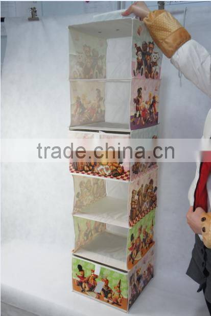 Store More Canvas 6 Shelves Hanging Storage Organizer with Drawer