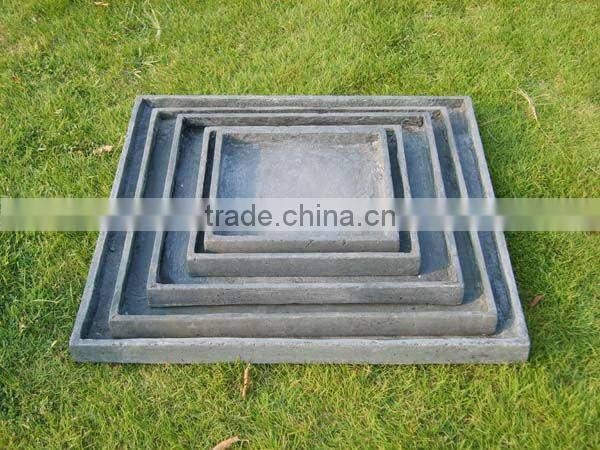 2014 popular fiber clay garden flower saucer