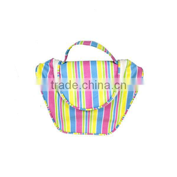 Fancy cotton cosmetic travel bag