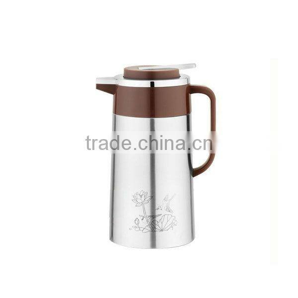Stainless steel vacuum coffee pot with handle