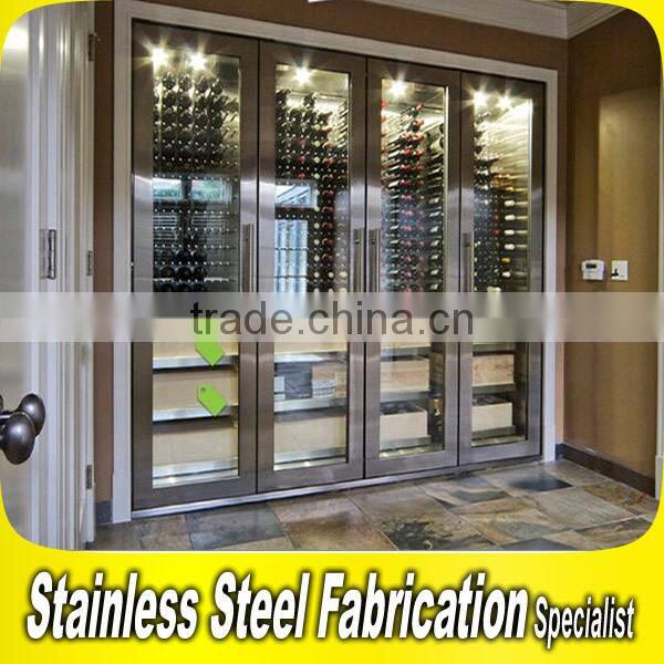 Restaurant Stainless Steel Wine Rack Wine Cellar Cabinet Wine Rack