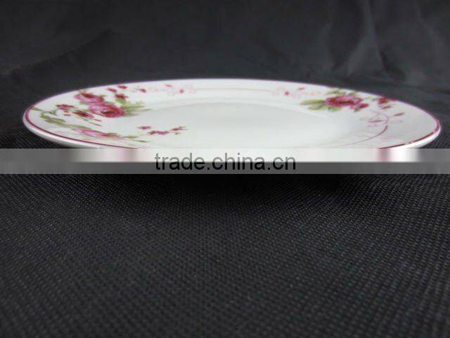 12 pcs dinnerware set with folower pattern decal