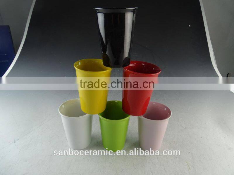 Thermal Insulation Ceramic Coffee Cups Without Handle in stock with cheap price