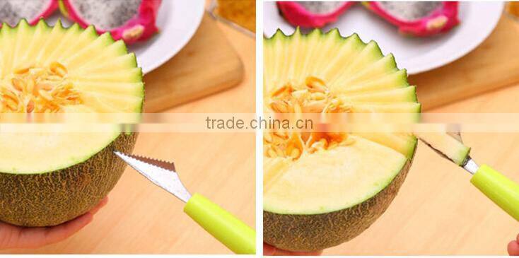 Wholesale Stock Dual Purpose Stainless Steel Wave Dig Flesh Knife