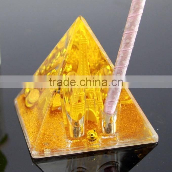 Pyramid shape unique Eiffel tower pen holder premium gift