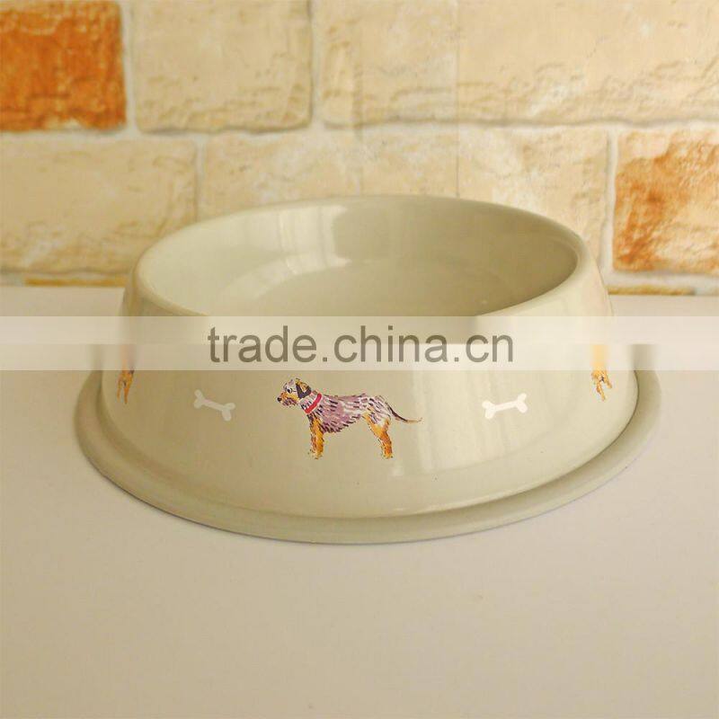 Carbon Steel with Powder Coated Food/Water Serving Cat Feed Pet Bowl