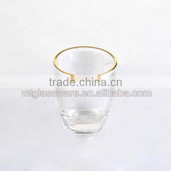 2oz Golden Rim Shot Glass