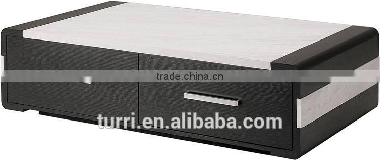 modern marble black oak base TV stand