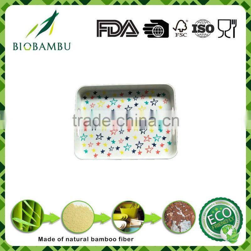 Biological Eco-friendly Food grade Bamboo Fiber Food Serving Plate