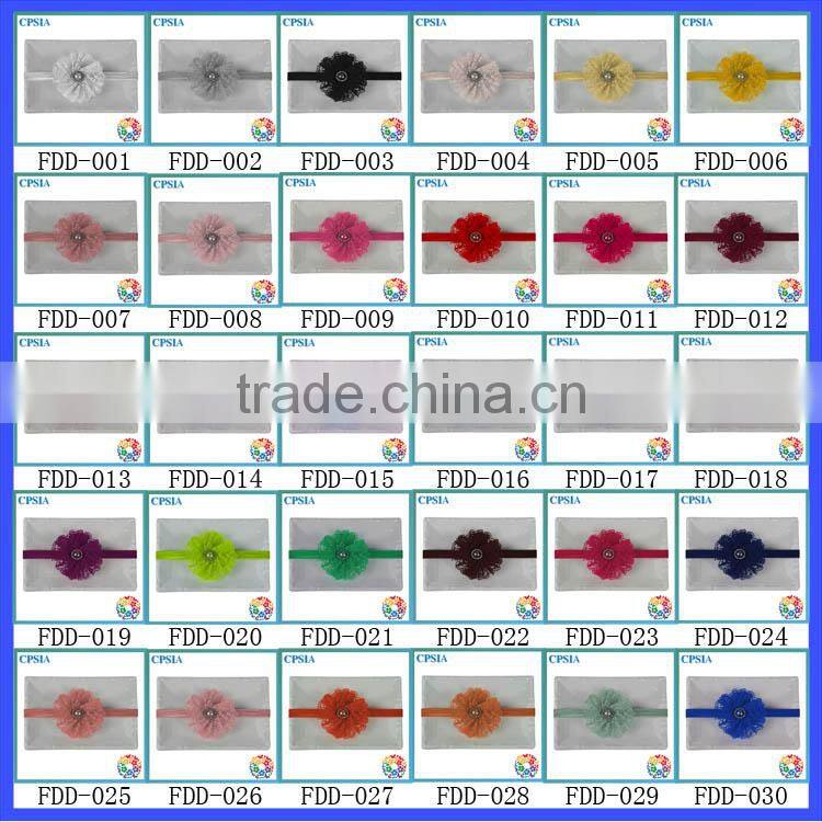 Baby Girl Vintage Lace Flower Headbands Toddler Headbands Knit Elastic Baby Headbands Interchangeable Elastic Bands