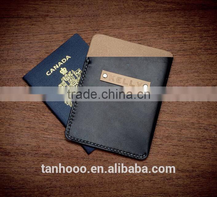 CUSTOMIZED DESIGN CUSTOM PASSPORT HOLDER Leather passport holder with embossed logo
